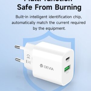 Carica batteria 2 uscite rapido PD+QC Usb-C + Usb-A 20 Watt
